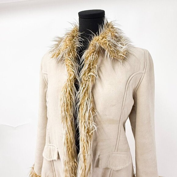 STO4 Women's MONGOLIAN SHERPA FAUX FUR Jacket JAPANESE BRAND - Picture 3 of 8